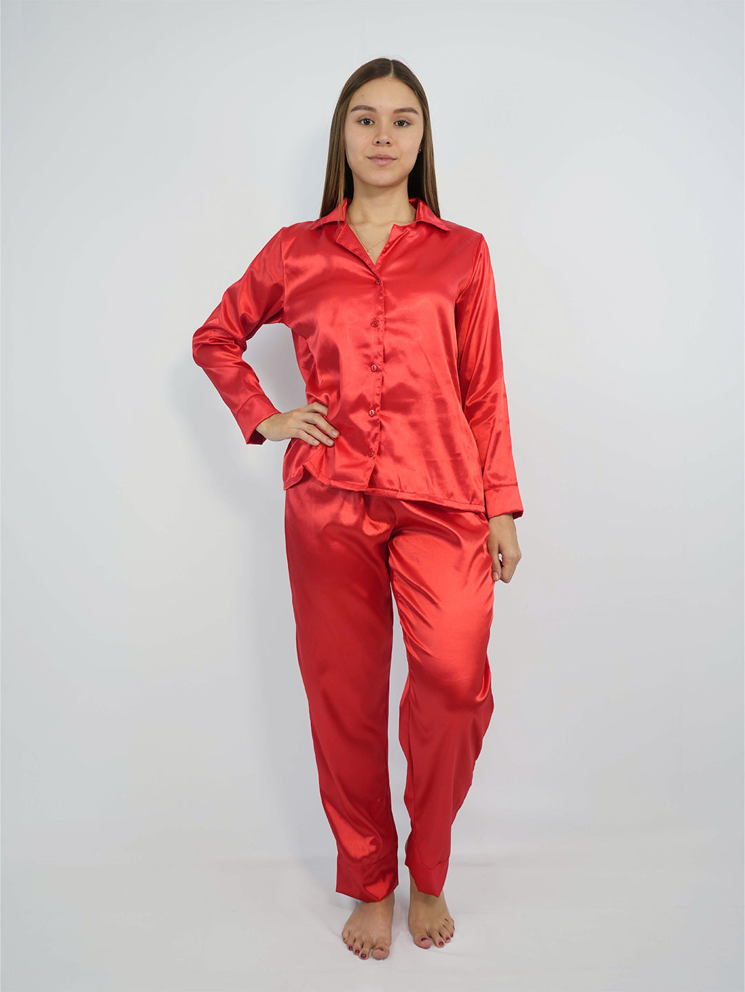 Red satin pajama