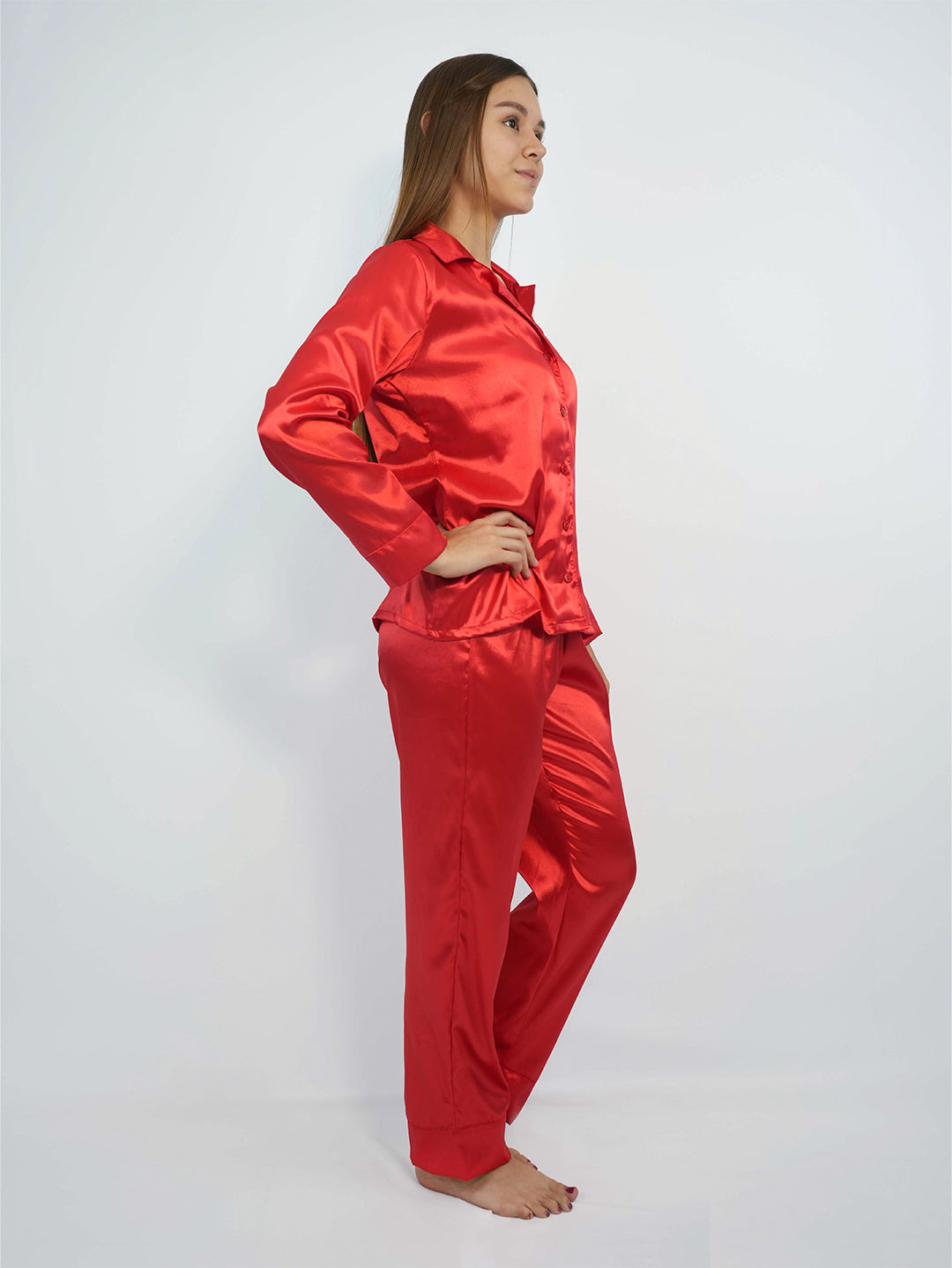 Red satin pajama