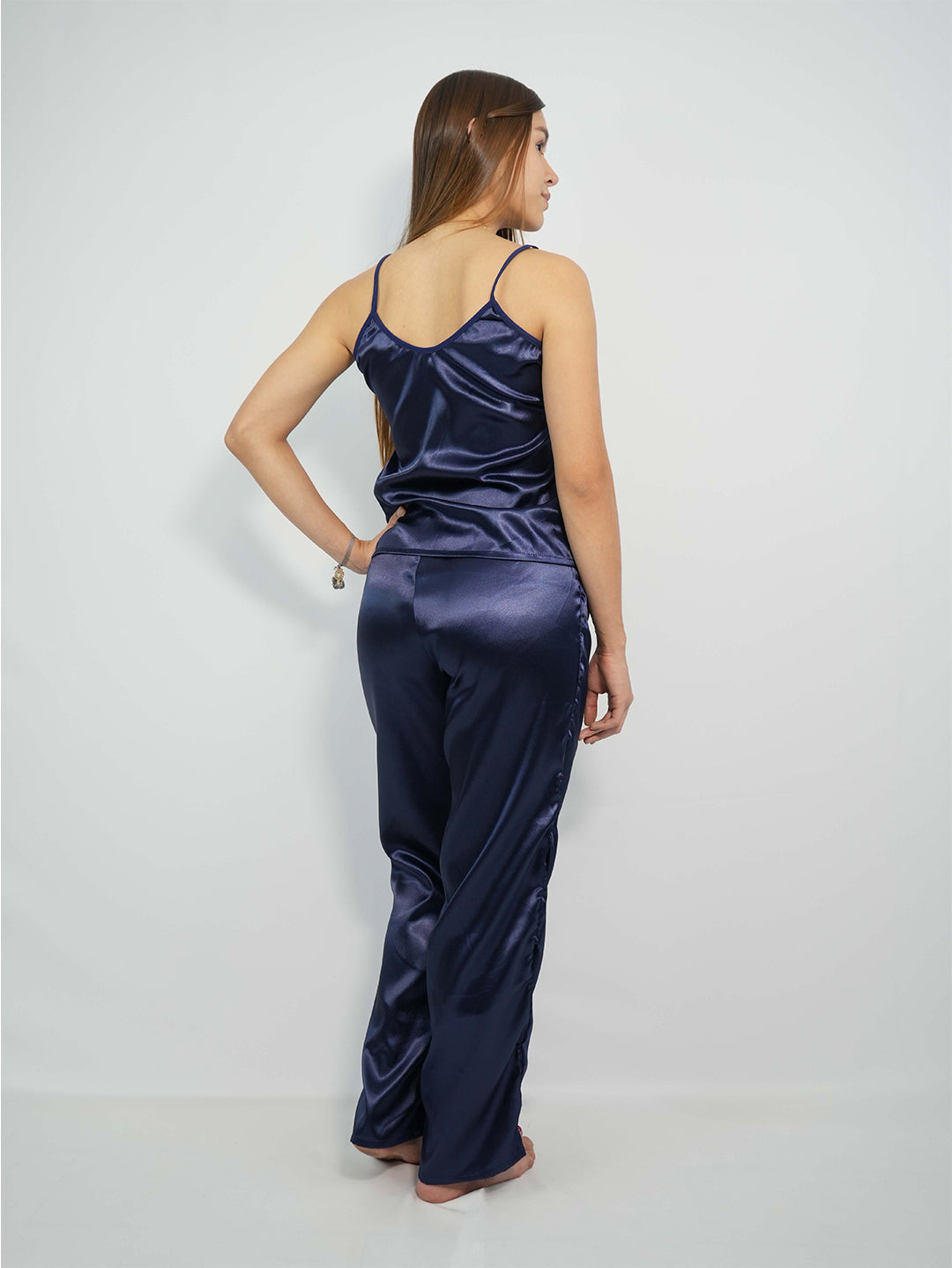 Dark blue satin pajama