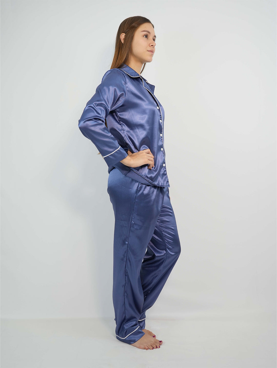 Dark blue satin pajama