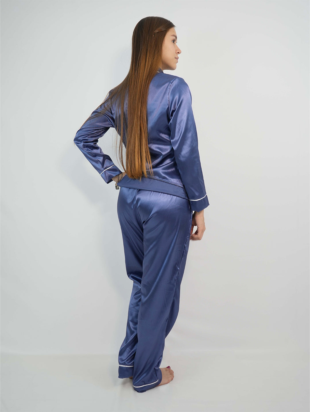 Dark blue satin pajama