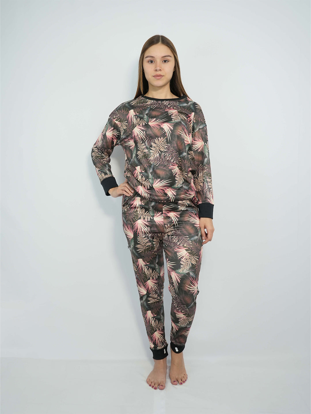 Tropical night peach skin pajama