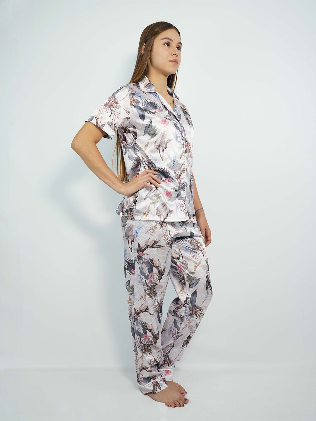 Leaves satin pajama