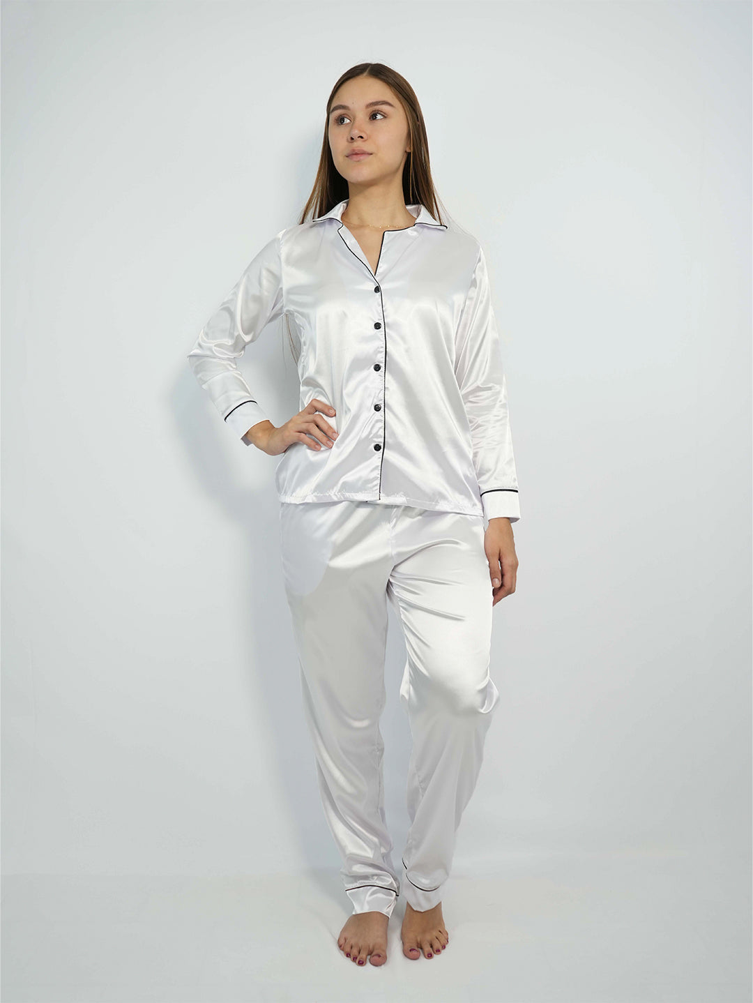 White satin pajama