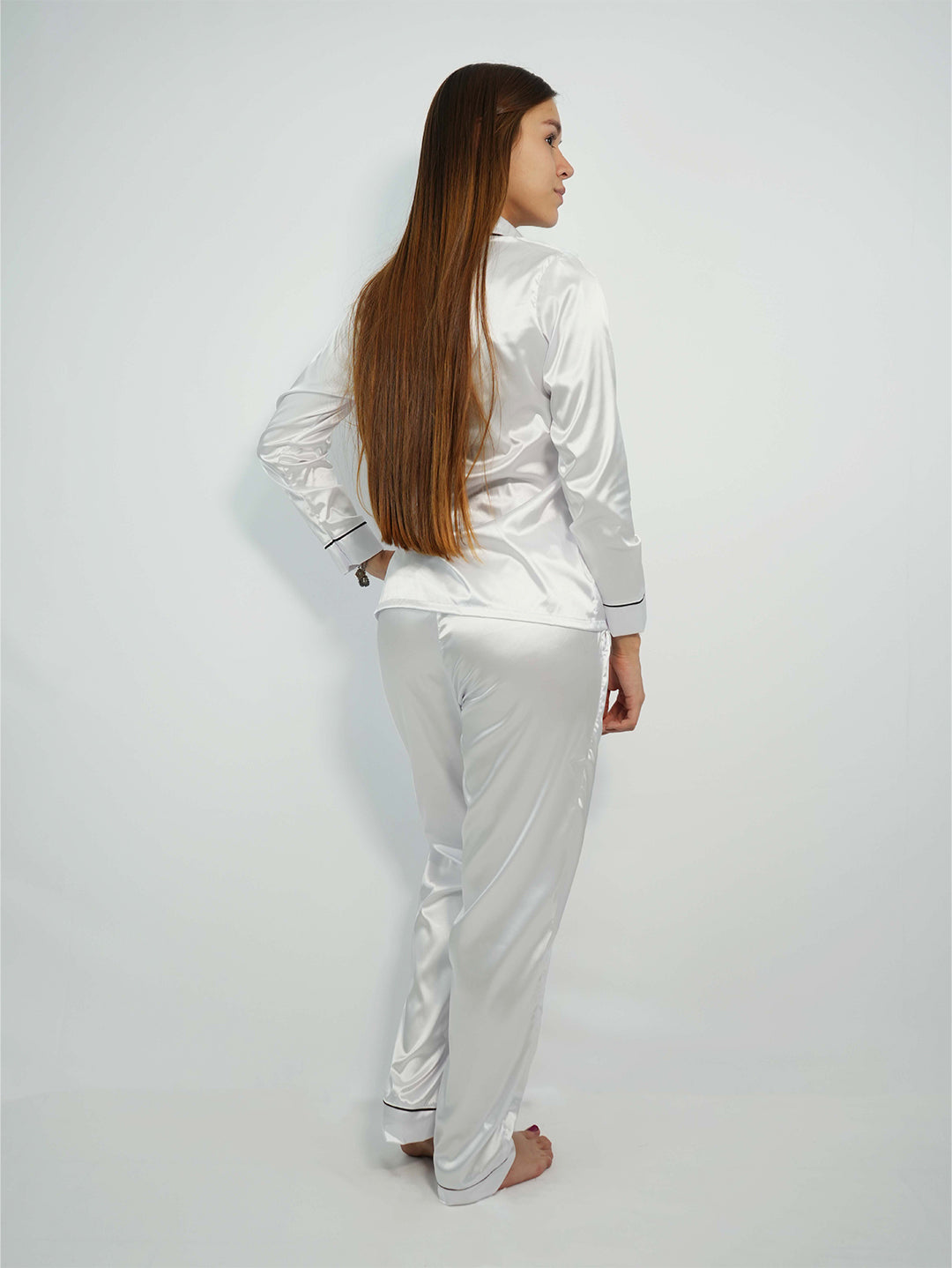 White satin pajama