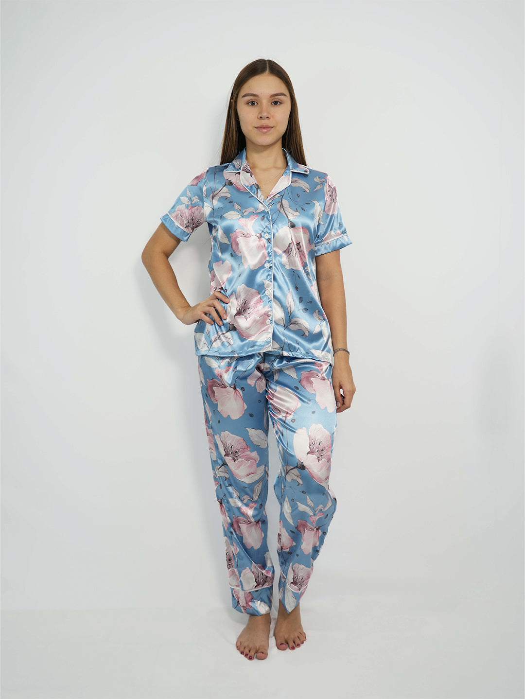 Flower satin pajama