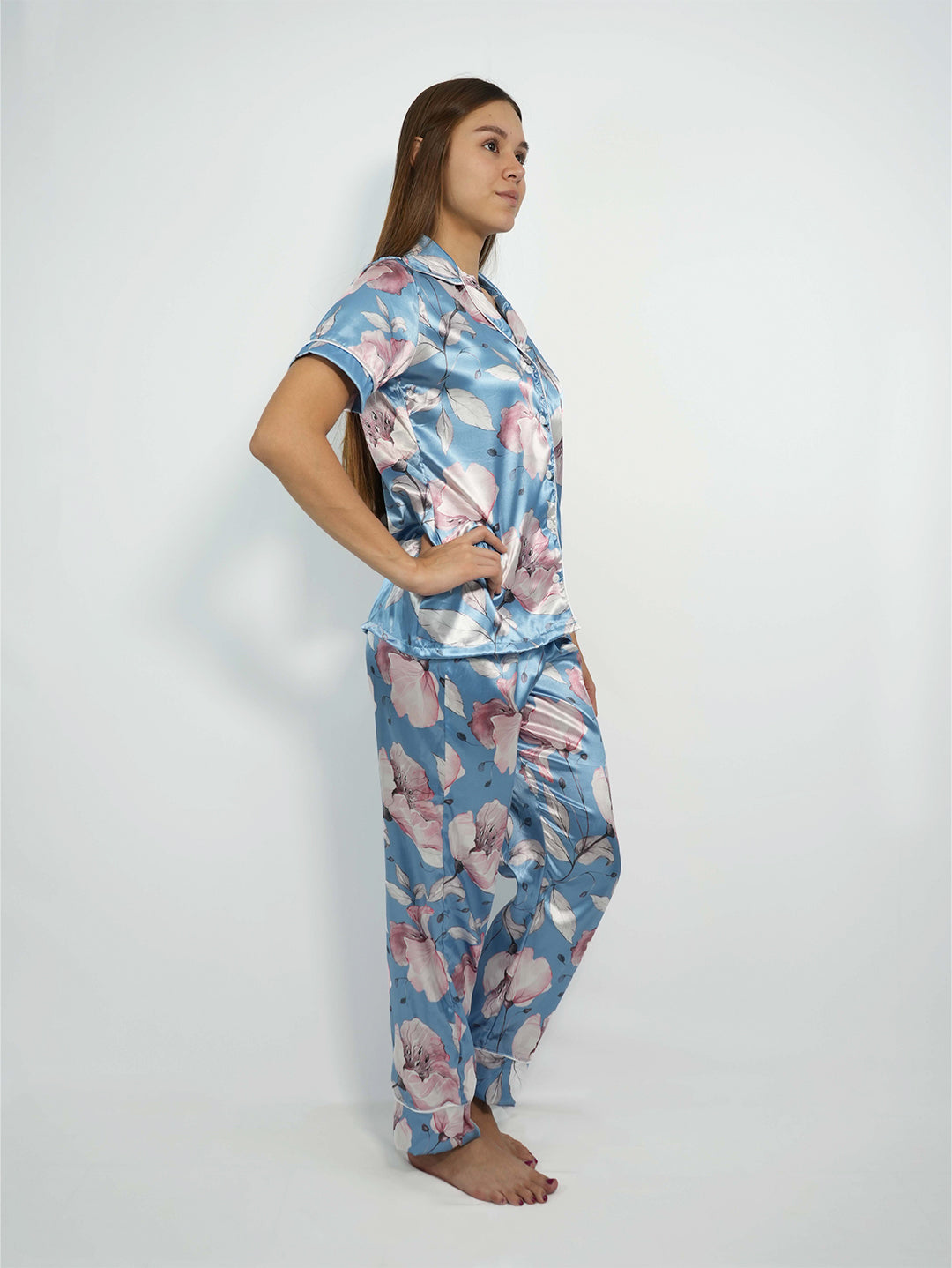 Flower satin pajama