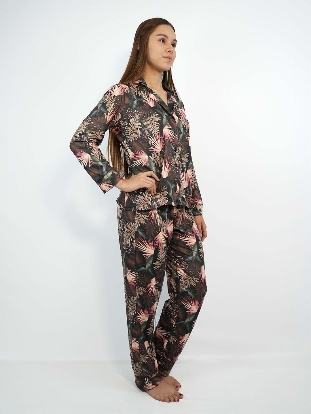 Tropical night peach skin pajama