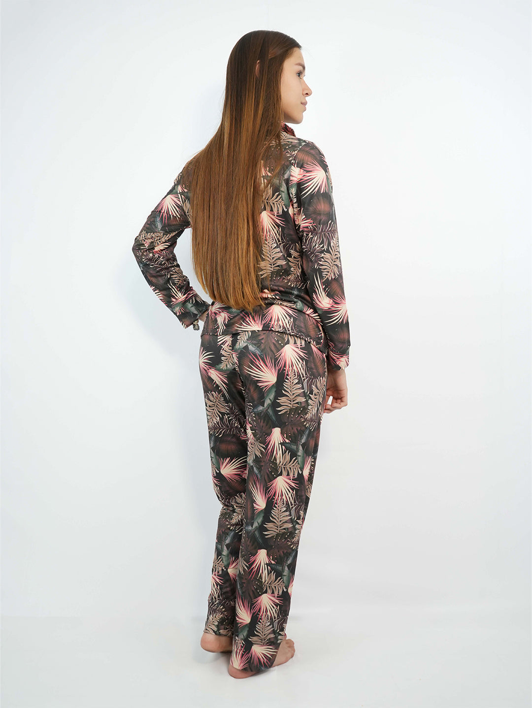 Tropical night peach skin pajama