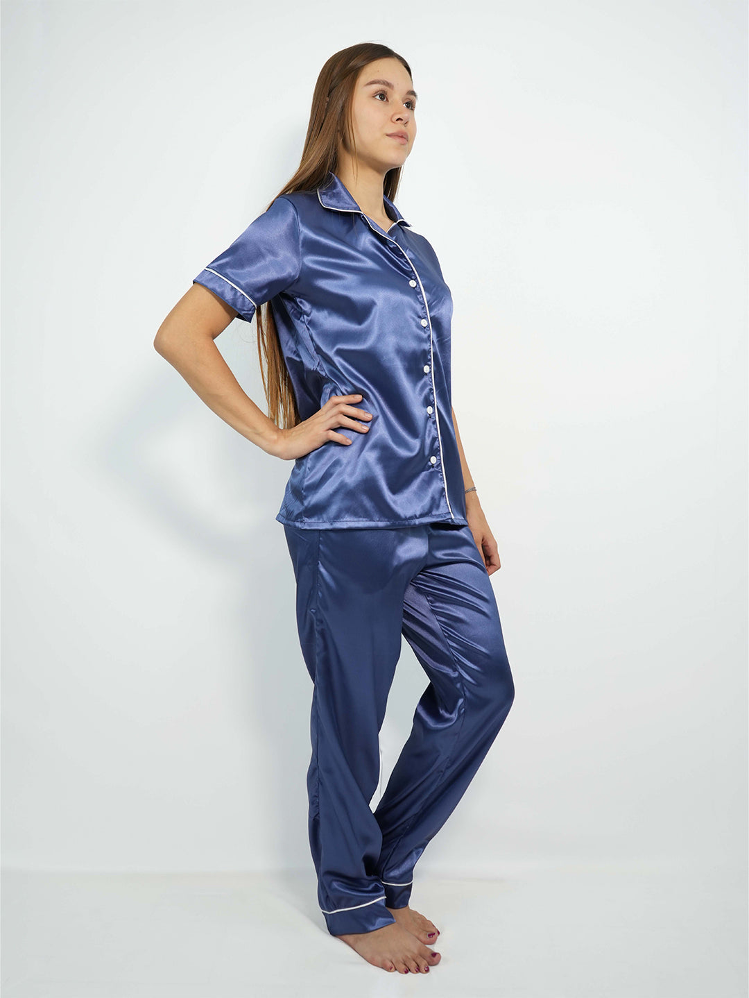 Dark blue satin pajama