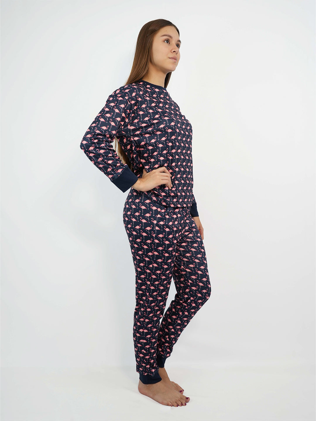 Satin flamingo pant pajama