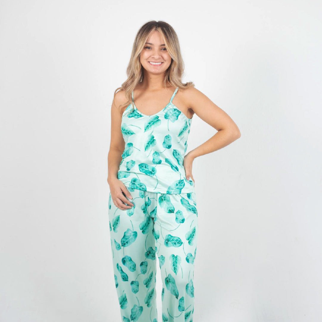 Green peach skin pajama